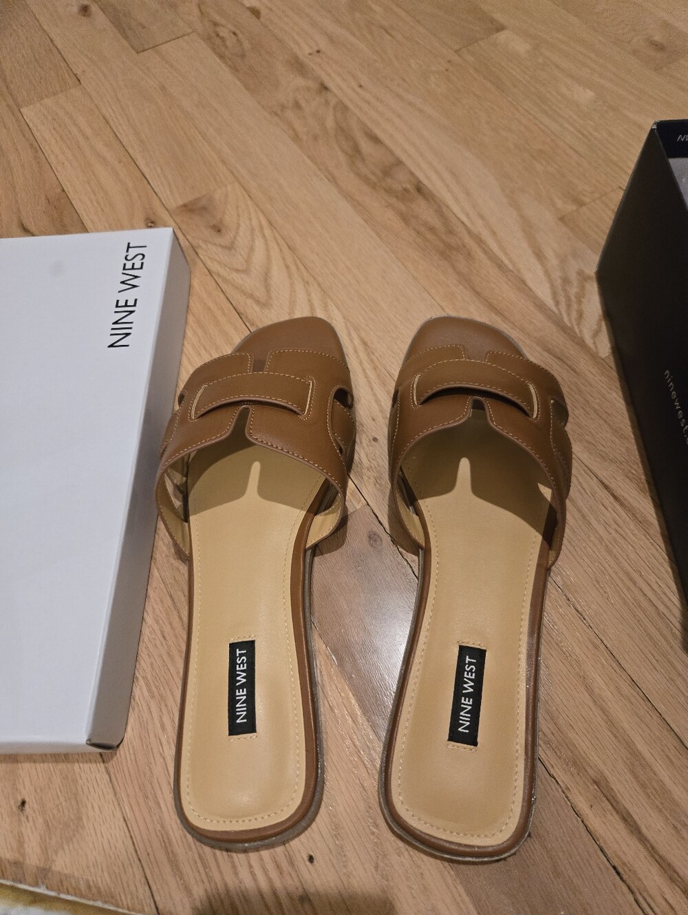 Nine West Brown Open-Toe Sandals - Size 11